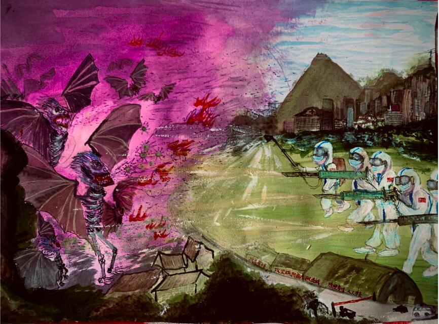 “疫情當前，孩子們有‘畫’說”作品展播（四十三）