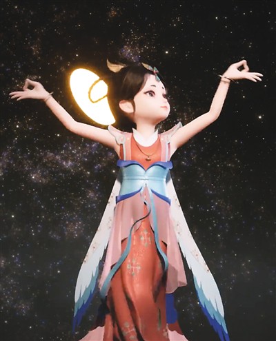 敦煌莫高窟官方虛擬形象“伽瑤”。