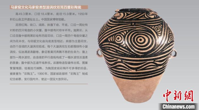 圖為“彩陶王”展板?！∨R夏州融媒體供圖