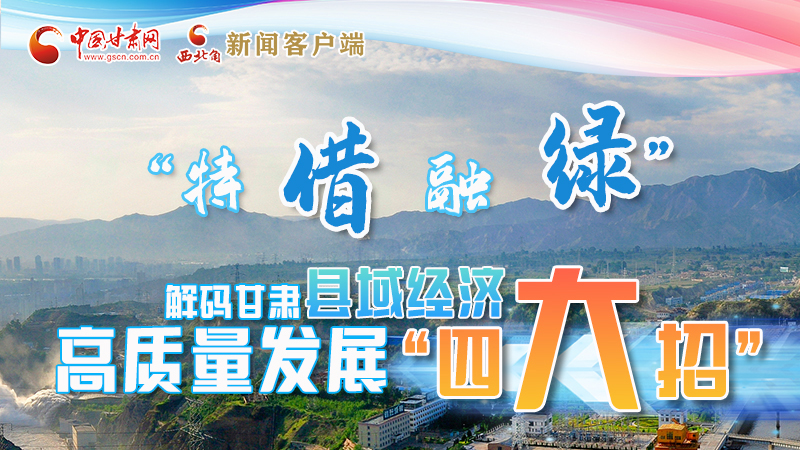 圖解|“特、借、融、綠”解碼甘肅縣域經(jīng)濟(jì)高質(zhì)量發(fā)展“四大招”