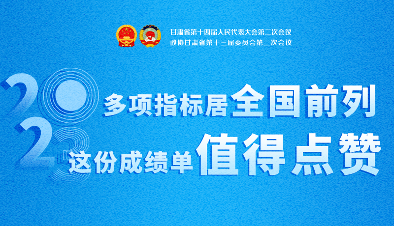 【聚焦2024甘肅兩會】3D海報|多項指標居全國前列！甘肅這份成績單值得點贊
