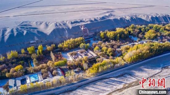 2022年11月，航拍深秋季節(jié)的莫高窟?！　⊥醣筱y 攝