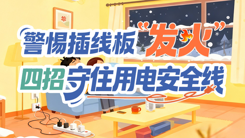 長圖|警惕插線板“發(fā)火”！四招守住用電安全線